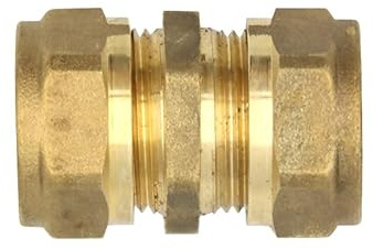 Messing Klemmverschraubung Kupplung 18 x 18 mm für Kupferrohre