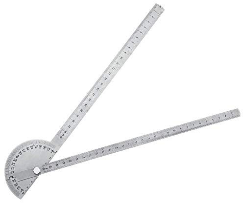 0-180 Grad Edelstahl Winkelmesser Goniometer Winkelsucher Messgerät Mit 30 Cm Lineal Winkel Finder Swing Arm Goniometer Handwerker Lineal Maschinist Werkzeug Arm Messen Herrscher