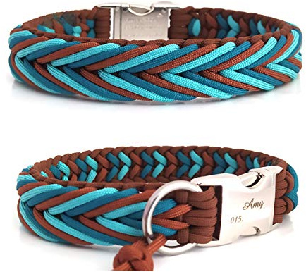 Paracord Halsband, Art: Arrow, Hundehalsband, wahlweise mit Gravur, Namen oder Motivperlen