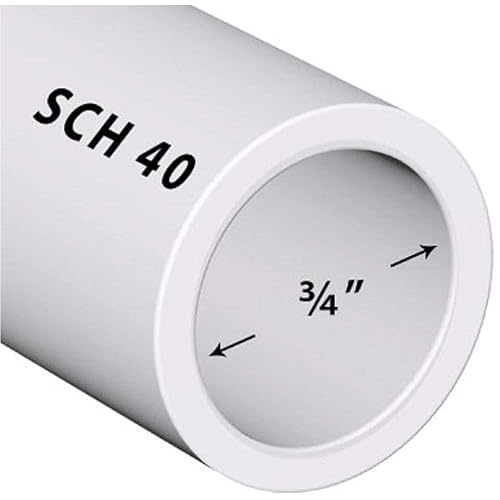 VENTRAL PVC Pipe Sch40 3/4 Inch (0.75) White Custom Length 1FT Feet