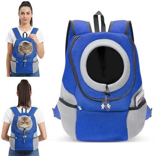 ALLSOPETS Hunderucksack für Hunde und Katzen, Mitternachtsblau, L | Hunde Tragerucksack für Kleine Hunde und Katzen, Bequem und Tragbar für Fahrrad, Motorrad, Wandern, Camping und Outdoor