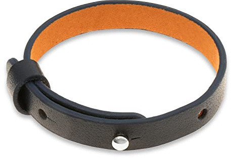 Made by Nami Pulsera de piel vegana en varios colores – Pulsera ajustable para hombre, pulsera surfista, pulsera para hombre, pulsera ajustable – Joyería casual para hombre, 24 cm, Cuero sintético