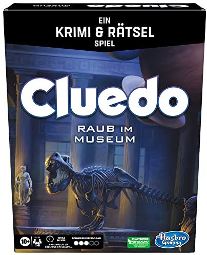 Hasbro Gaming Cluedo Raub im Museum, Krimi- und Rätselspiel für die ganze Familie mit einem ungeklärten Raub, für Detektive ab 10 Jahren, für bis zu 6 Spieler