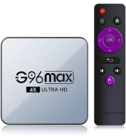 Android TV Box 11.0, G96max 2GB RAM 16GB ROM RK3318 Quad-Core 64Bit, Android Box Support 2.4G/5Ghz Dual WiFi Bluetooth 4K Ultra HD/ 3D/ H.265 Set Top Box