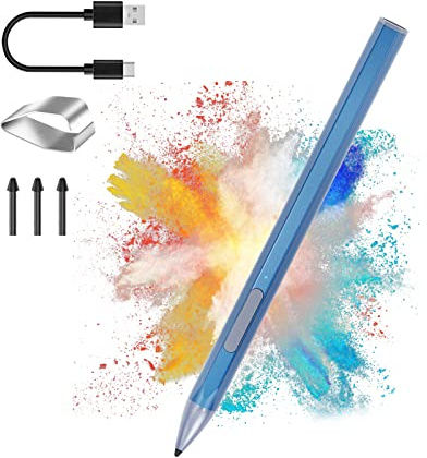 SSS·GRGB Stift für ASUS Transformer, ZenBook/VivoBook Flip/Pro/Duo, Blau | MPP 2.0 mit 4096 Druckstufen, Palm Rejection, Neigungsfunktion, Micro-USB-Laden, 80 Std. Laufzeit, Radierer und Rechtsklick