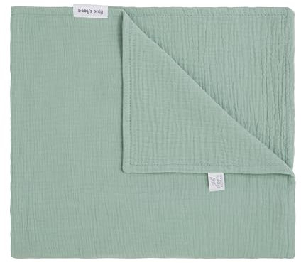 Baby's Only - Babydecke Fresh ECO - Baby bettwäsche - Für wärmeren Tagen - Gitterbettdecke - Hydrophilen Stoff aus 100% Bio-Baumwolle - Stonegreen - 100x135 cm