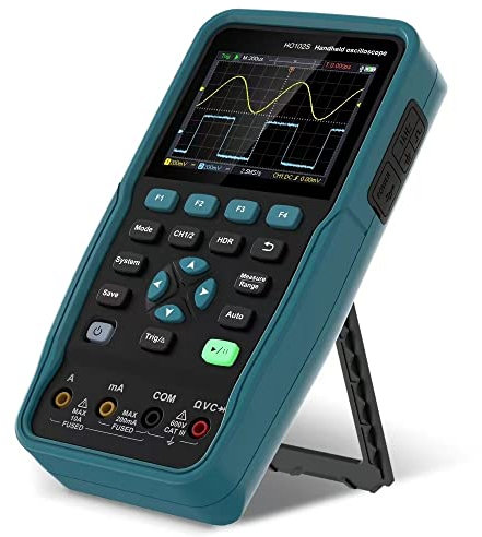 Oscilloscopio Digitale Generatore di Forme d'onda oscilloscopio 2 canali HO102S oscilloscopio Professionale multimetro Vero RMS (Color : HO52S-Generator)