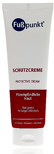 Fußpunkt Schutzcreme für pilzempfindliche Haut mit Clotrimazol, Allantoin, Panthenol und 10% Urea 125ml