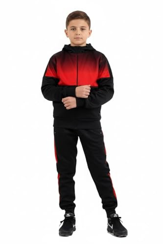 Conjunto de chándal con capucha y pantalón deportivo para niño de poliéster, 9-10 años