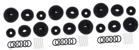 minkissy 9sets Hair Bun Makers U-shape Clips Donuts for Curly Bun Braiding Diy Hair Styling Tool Kit for Women