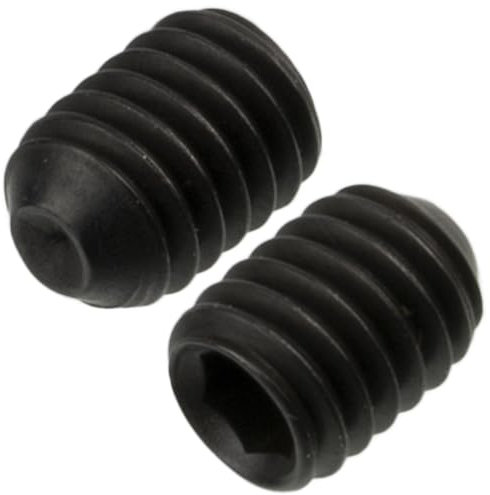 AERZETIX - C76055 - Set di 10 Vite di bloccaggio serraggio senza testa M3X4 mm con estremità concava ciotola 6 lati cavi - in acciaio - colore nero