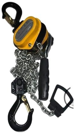 AUBEST Kettenzug, 0,25/0,5 Tonnen 1,5/3 Meter Mini-Handkettenzug, Hakenmontage-Kapazitätslift Tragbarer manueller Hebelblock-Hebevorgang Handgekurbelter Kürbis(0.25T 3m)