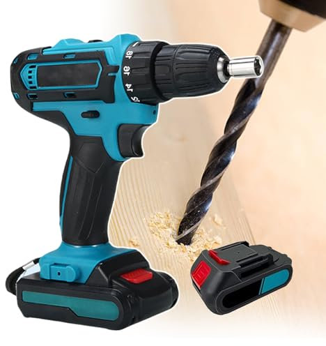 pealiritansemen Juego De Taladro De Impacto Inalámbrico De 28 V, Ajuste De Par De Torsión 25+1, 2 Velocidades Variables, Disipación De Calor Porosa, Luz De Trabajo Led Incorporada,1Battery