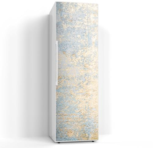 DEQORI Magnetfolie für Kühlschrank 60x190 cm | Motiv Wand mit Gold-Struktur | dekorative Magnetmatte Gefrierschrank Schutz | Magnet Deko-Folie selbstklebend, magnetisch & wasserabweisend