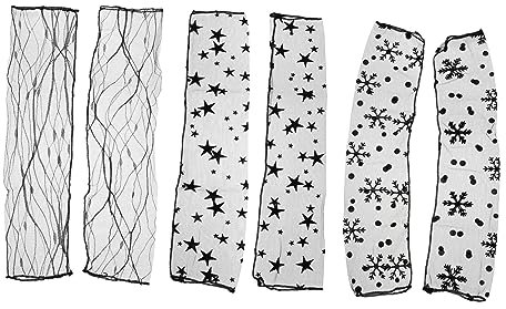 WHAMVOX 3paare Damen -armschoner Mit Sonnenschutz Fingerlose Ellenbogenlänge Atmungsaktive Und Armmanschetten Für Outdoor-aktivitäten Und Hochzeiten