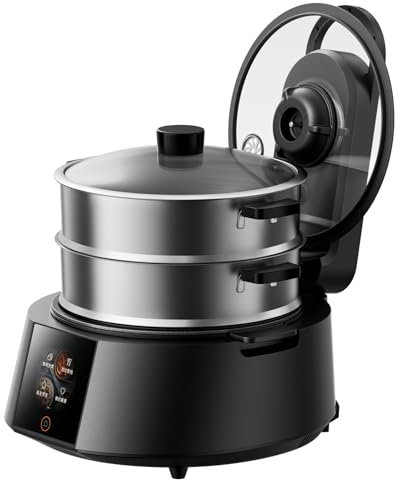 Cuiseur Multifonction Avec Panneau À Écran Tactile Intelligent 1600W Robot Cuisine Marmite Intérieure Antiadhésive De 3,5 L Et Une Palette en Remuant