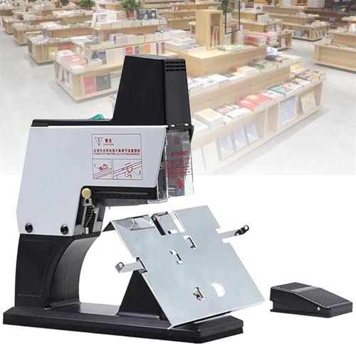 HEAXIY Agrafeuse électrique à Selle, Machine à Relier Automatique de Bureau à 9 Vitesses avec Interrupteur Au Pied, Profondeur de Couture Réglable Jusqu'à 100mm
