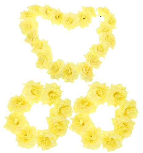 Warmhm 50stücke Künstliche Rosenblütenköpfe Aus Seide Blumenköpfe Gelb Für Dekoration Clips Stirnbändern Hüten Und Kleidung Scrapbook-Seiten Karten Fotoalben Bastelprojekte Hochzeiten Par