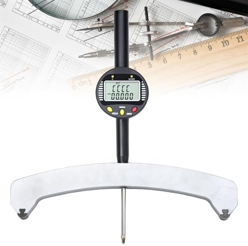 LTEJUMQ Digital large radius gauge, High Accuracy Digital Radius Gauge with 200mm Measuring Jaw Radius Measurement Tool, Digital Radius Gauge for Mechanical Parts, Wooden Molds