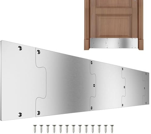 Dtaigou Placas de Patada para Puertas Exteriores, Placa de Patada de Puerta Principal - Placa Decorativa de la Puerta de Metal - Placa de Patada de protección de Acero Inoxidable Anti-escruchas para