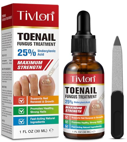 Toenail Fungus Treatment Maximum Strength, Nail Fungus Treatment for Thick, Broken, Discolored & Damaged Nail, Ingrown nails, Natural Plant Extracts, 30ml