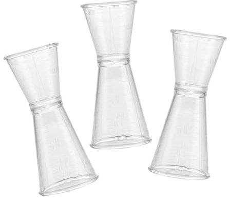 Healifty Lot de 3 Tasses à Mesurer en Plastique Doseur Accessoire de Bar Tasse à Cocktail d'une Once pour Barman et Usage Domestique