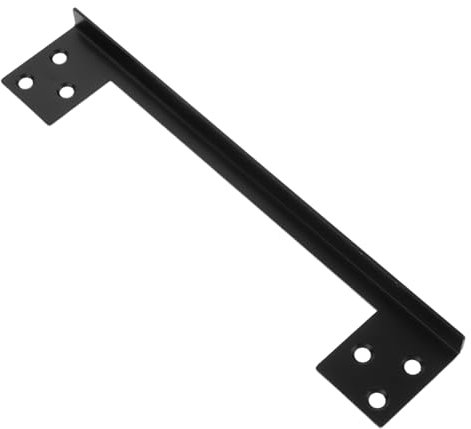 LIOOBO 1 juego Protector de Seguridad para Puertas Exteriores Inoxidable Latch Guard para Puertas Abatibles Instalación Color Negro Refuerzo de Cerradura y Protección contra Intrusiones