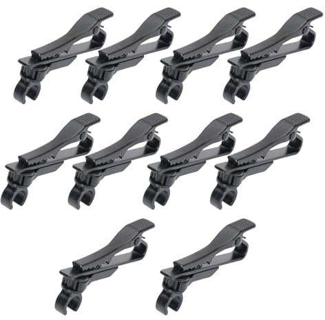 Jectse de Micro à Col en Métal, Pince de Microphone Universel Lavalier avec Support de Micro à Col, Cravate, pour L'enregistrement Vidéo, Enseignement (10PCS)