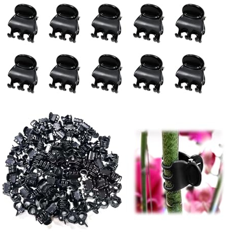 100 PCS Clip per Piante Orchidee, Clip di Supporto in Plastica Verde per Steli, Rampicanti e Orchidee, Riutilizzabili, Ecologiche e Ideali per Giardini, Serre e Coltivazioni Indoor e Outdoor