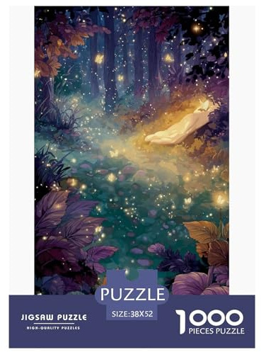 Forêt enchanteuse Puzzles 1000 Pièces Jeu De Défi Jouet Adultes Et Enfants Jeu De Puzzle Plaisir De Famille Jeu Éducatif Cadeau Décoration Maison 52x38cm/1000pcs