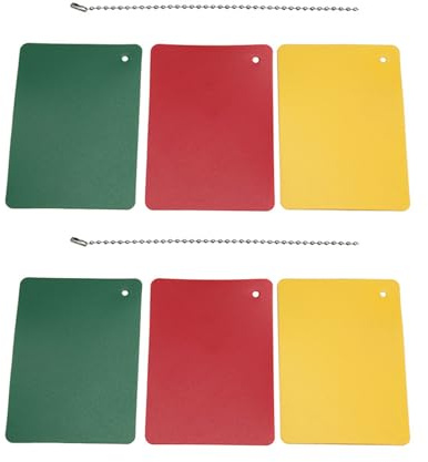 Tarjetas de árbitro de advertencia - Accesorios de árbitro deportivo | Tarjetas de fútbol en rojo, amarillo y verde, para uso en competiciones, entrenamiento, actividades de ocio, en campos de juego y