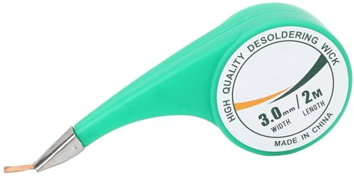 Treccia di dissaldante con flusso 2M Lunghezza 3,0mm Larghezza Strumento di rimozione saldatura per PCB e riparazione Treccia in ottone efficiente per manutenzione elettronica