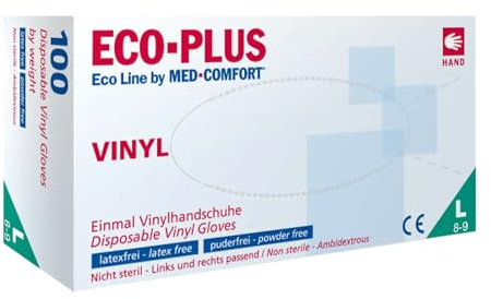 AMPRI Vinylhandschuhe, weiß, Größe L, puderfrei, Eco-Plus: Vinyl Einweghandschuhe & Schutzhandschuhe als PSA kaufen.