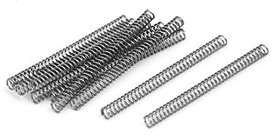 sourcingmap Druckfedern 10 Stück 0.4mmx3mmx40mm 304 aus Edelstahl Silber