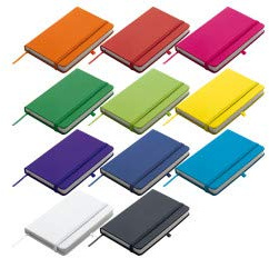 11x Notizbuch / A6 / 160S. / blanko / PU Hardcover / 11 Farben