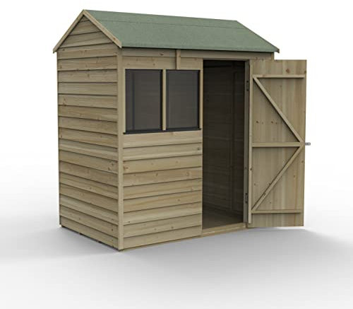 Forest Garden 4LIFE Reverse Apex Shed 6x4 - Single Door - 1 Window