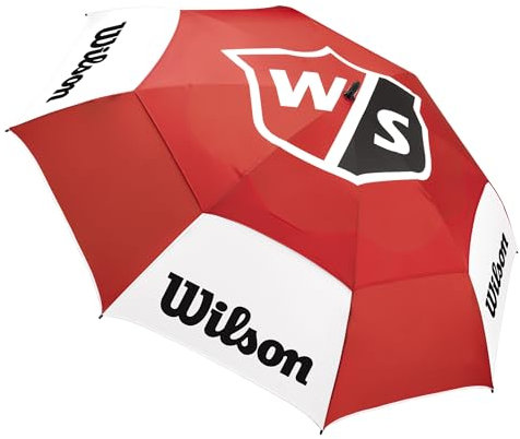 Wilson Regenschirm, Tour, Golf-Zubehör für Damen und Herren, Rot