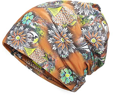 ZLYC Dünne Sommer-Beanie-Mütze für Damen, Blumenmuster, leicht, lässig | Leicht Lässig Chemo Kopfbedeckung