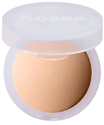 Kosas Cloud Set Face Setting Powder - Smoothing Shine Control, Soft, Sheer Translucent Makeup Finish, Portable & Long-Lasting Loose Pressed Baking Powder - Comfy (Sheer Medium)