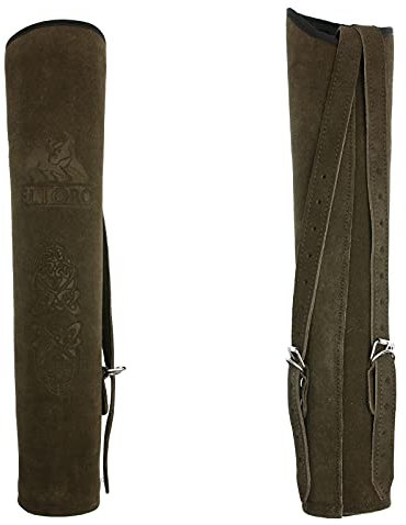 elToro Wild Colorz Big Back - Rückenköcher, aus edlem hochwertigen Wildleder mit Dreipunktgurtsystem, für Rechts- als auch Linkshandschützen (Dunkelbraun)