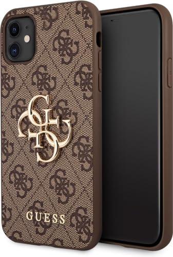 GUESS GUHCN614GMGBR Hülle für iPhone 11 6.1 mit 4G Big Metal Logo, Acryl, Achat, x, Acryl, Achat