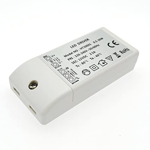 JZK 30W LED alimentatore driver 12V 2.5A, trasformatore per luci LED, tensione costante, CE ROHS