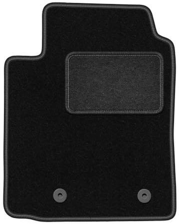 Velours-Fahrermatte passend für Toyota Yaris I 1999-2005, Schwarz, LUX | passend für 3-türig; Velours-Teppich (Polypropylen), ca. 6,5 mm; rutschfest, vormontierte Befestigungen (Typ AV)