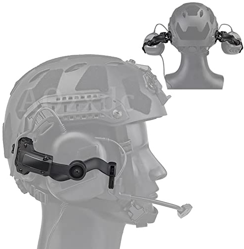 ARC Rail Adapter Headset Accessories, OPS-Core Side Rails, Side Mount Headphone Stand, for Earmor And AQzxdc Tactical Headsets,Black