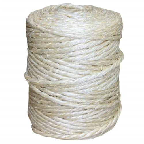 Homgoday Cuerda de Sisal 100% Natural - Resistente, 4mm x 100m, Ideal para Uso Doméstico y Agricultura
