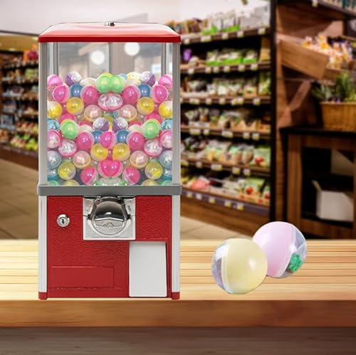 WDDEYYDS Vending Machine Coin Operated Candy Dispenser ABS Candy Vending Machine Commercial Prize Machine For Party Small Capsule Toys Vending Machine,Red