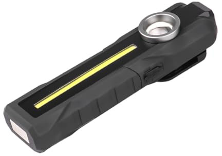 Hoement Faltbare Magnetische Led Taschenlampe Mit Usb-ladefunktion Multifunktionale Arbeitsleuchte Für Outdoor-aktivitäten Lila Licht