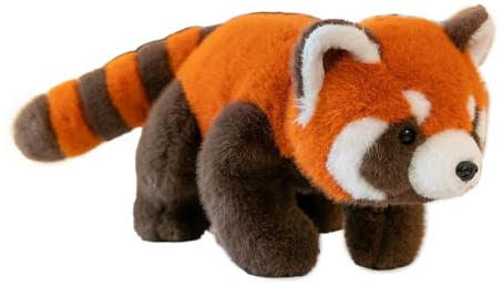 Fiotha Roter Panda Kuscheltier, 30cm Panda Kuscheltier, Roter Panda, RoterPandas Plüschtier, Kuscheltier Waschbär, RedPanda Plush, KawaiiPanda Plüschtier, Geschenke für Mädchen, Jungen