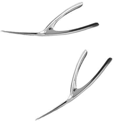Shrimp Deveiner Tool, 2pcs Shrimp Peeler Stainless Steel Shrimp Deveining Tool Seafood Tools Portable Shrimp Line Tools for Shrimp Handle