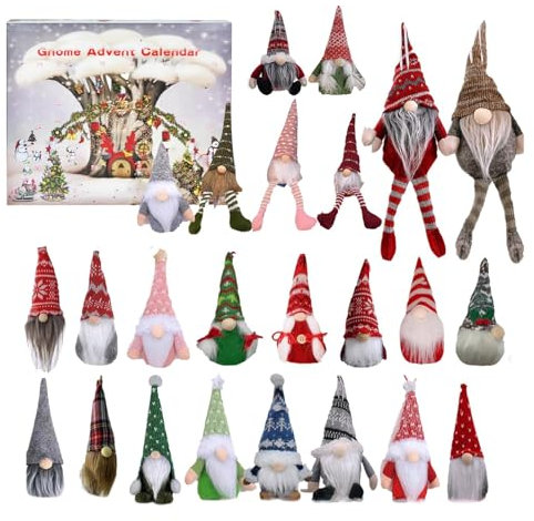 Wichtel Adventskalender 2024, Weihnachtswichtel Adventskalender, Gnome Adventskalender, Adventskalender Wichtel Figuren With 24 Gnome Plush Toy